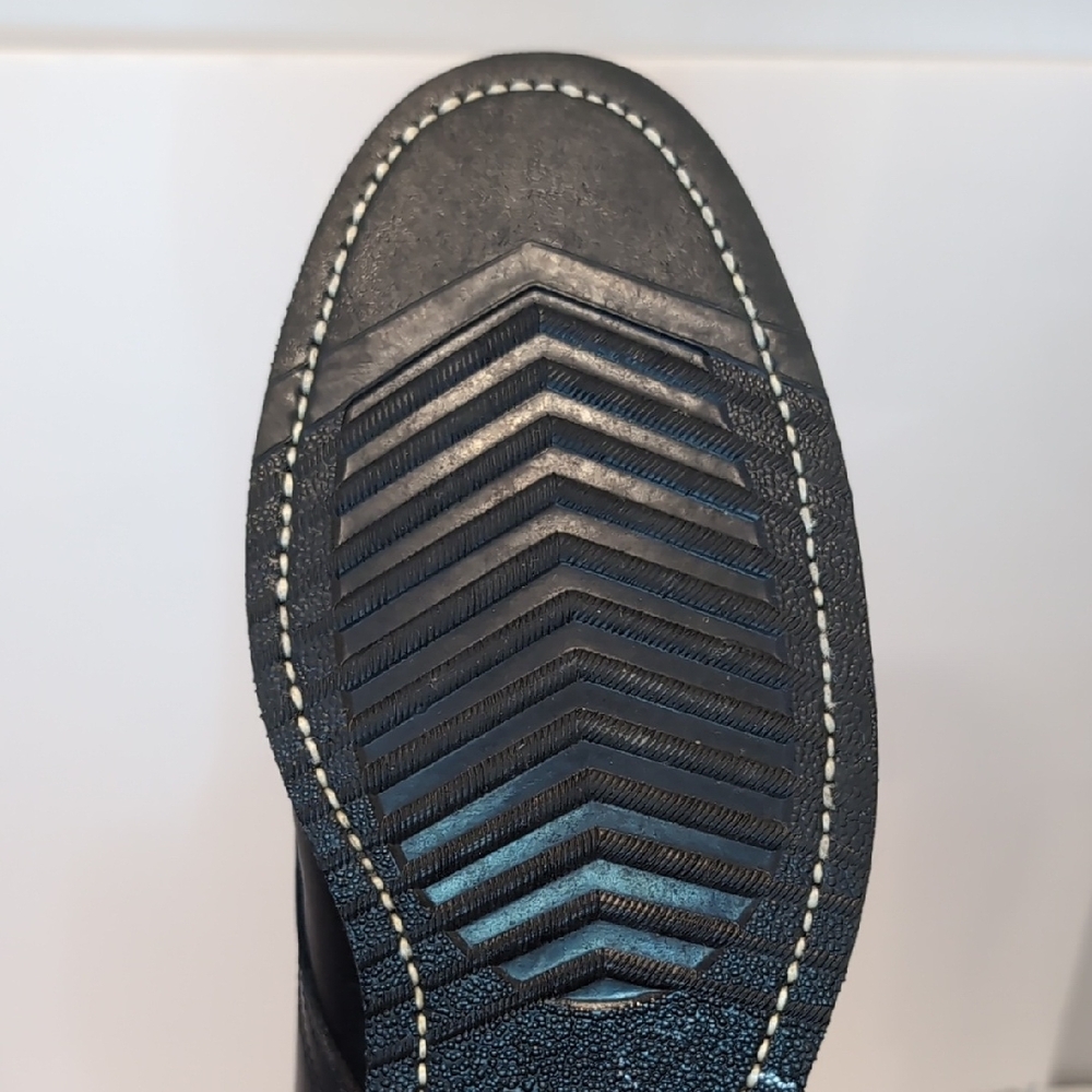 Vintage Bilrite Black Leather Cap-Toe Lace-Up Military Combat Boots - Picture 8 of 13